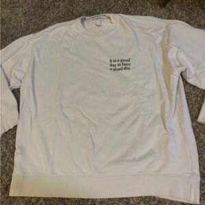 Cream Sweater with Motivational Print